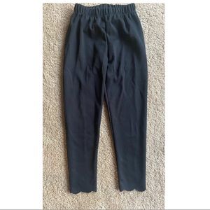 Magnolia Boutique Scalloped Detail Black Pants